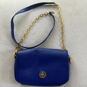 Tory Burch blue crossbody handbag